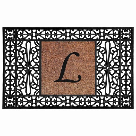 Monogram Door Mat, Coir, Black, Natural, 30 in W x 48 in L